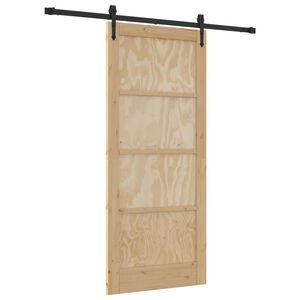 vidaXL Schuifdeur ORKDAL 86 x 198,5 cm Massief grenenhout