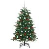 vidaXL Kunstkerstboom Groen 150 cm PVC en Metaal en Plastic