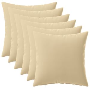 vidaXL Kussen met kussen HEERLEN 6 st Beige Polyester