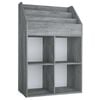 vidaXL Kindertijdschriftenrek 71x30x114 cm bewerkt hout betongrijs