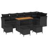 vidaXL Tuinbankenset 10 st Zwart poly rattan