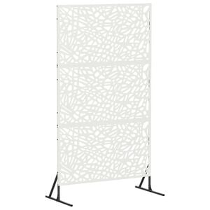 vidaXL Privacyscherm 100 x 50 x 180 cm Staal Wit