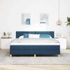 vidaXL Boxspring bed met matras met hoofdeinde Blauw 180 x 200 cm Stof
