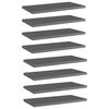 vidaXL Wandschappen 8 st 40x20x1,5 cm spaanplaat hoogglans grijs