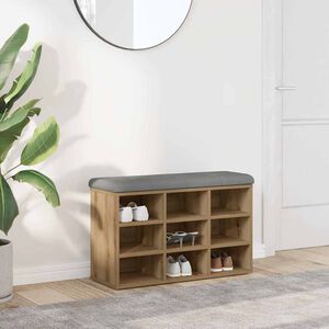 vidaXL Schoenenbank 82x32x50 cm bewerkt hout artisanaal eikenkleur