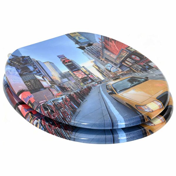 vidaXL Toiletzitting 2 pcs Multikleur 43,8 x 37,8 cm MDF-plaat