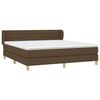 vidaXL Boxspring met matras stof donkerbruin 160x200 cm