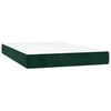 vidaXL Boxspring met matras fluweel donkergroen 120x200 cm