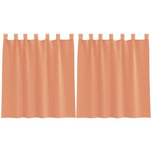 vidaXL Voile gordijnen met lussen 2 st terracotta 140x140 cm