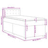 vidaXL Boxspring met matras stof lichtgrijs 90x200 cm