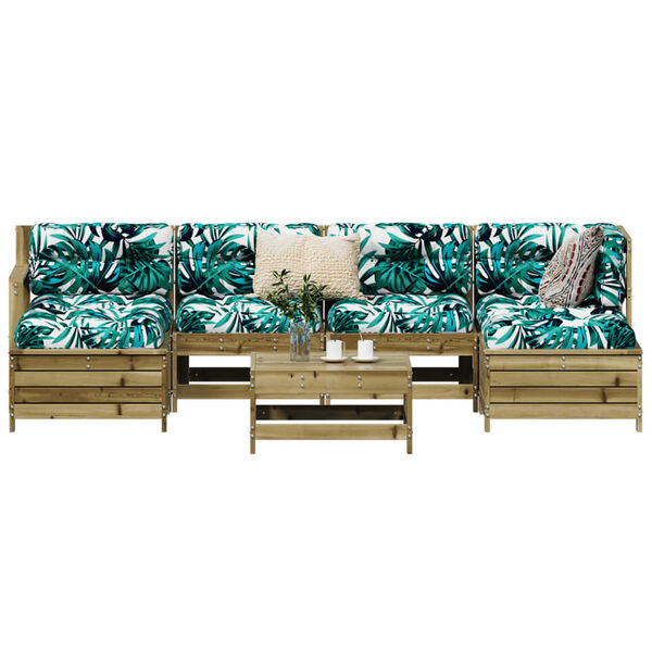 vidaXL 7-delige Loungeset ge&iuml;mpregneerd grenenhout