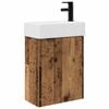 vidaXL Badkamermeubel met kraan Oud hout 45,5 x 22,5 x 84 cm