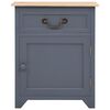 vidaXL Nachtkastje 40x30x50 cm paulowniahout grijs en bruin