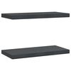vidaXL Wandschappen 2 st 50x23,5 cm roestvrijstaal zwart