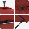 vidaXL Cantilever Banana Parasol Terracotta 294 x 294 x 248 cm