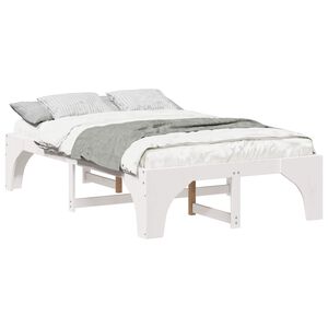 vidaXL Bedframe Wit 120 x 190 cm Massief grenenhout