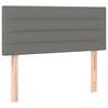 vidaXL Boxspring met matras en LED stof donkergrijs 90x200 cm