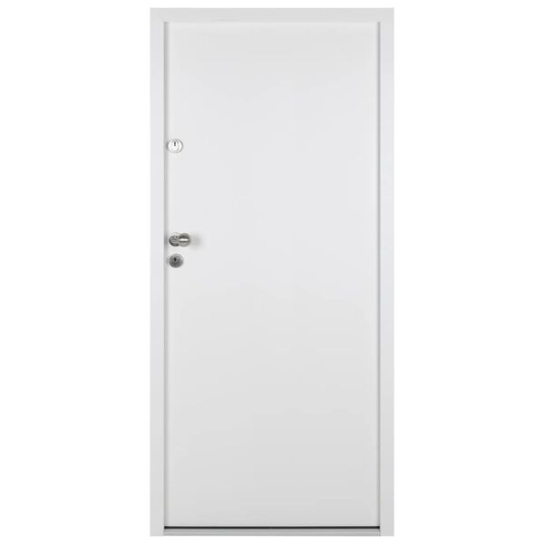 vidaXL Voordeur 90x200 cm aluminium wit