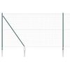 vidaXL Euro-hek met grondpennen 10 x 1,5 m PVC-Coated Staal Groen Mesh