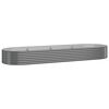 vidaXL Plantenbak 322x100x36 cm gegalvaniseerd staal grijs