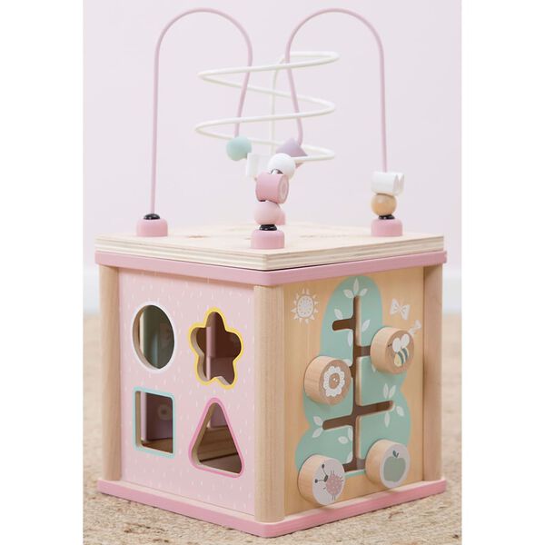 Little Dutch Activiteitenkubus hout roze LD4427