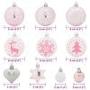 vidaXL Kerstbal Set 40 pcs Wit en Roze Kunststof