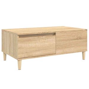 vidaXL Salontafel 90x50x36,5 cm bewerkt hout sonoma eikenkleurig