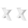 vidaXL Salontafelpoten 2 st X-vormig 50x(30-31) cm staal wit