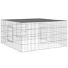 vidaXL Konijnenkooi 110x110x55 cm gegalvaniseerd ijzer