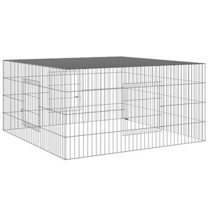 vidaXL Konijnenkooi 110x110x55 cm gegalvaniseerd ijzer
