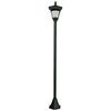 Luxform Tuinpaal met LED-lamp solar Casablanca zwart 31159