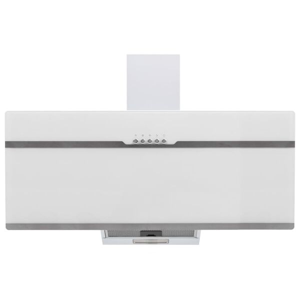 vidaXL Afzuigkap RGB-LED 90 cm roestvrij staal en gehard glas