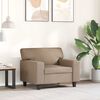 vidaXL Fauteuil 60 cm kunstleer cappuccinokleurig