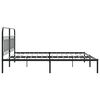 vidaXL Bedframe met hoofdbord metaal zwart 200x200 cm