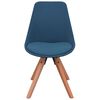 vidaXL Eetkamerstoelen 4 st stof blauw