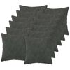vidaXL Plaid kussen 12 st HEERLEN Antraciet 40 x 40 cm