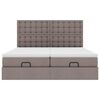 vidaXL Ottoman bed met matrassen en LED's 160x200cm stof taupe