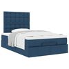 vidaXL Ottoman bed met matras 120x190 cm stof blauw