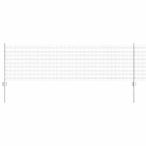 vidaXL Hek met Paal Zilver 0,6 x 10 m Staal