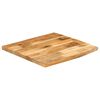 vidaXL Tafelblad met natuurlijke rand 60x60x3,8 cm massief mangohout