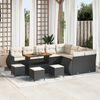 vidaXL Tuin Sofa Set 13 pcs Zwart poly rattan