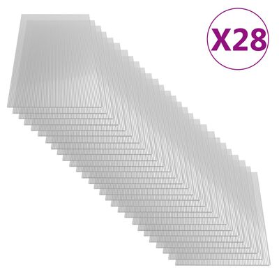 vidaXL Polycarbonaatplaten 28 st 4 mm 121x60 cm