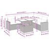 vidaXL 7-delige Loungeset met kussens poly rattan beige