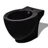 vidaXL Ronde staande keramieken bidet (zwart)