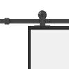 vidaXL Schuifdeur met beslag 76x205 cm ESG-glas en aluminium
