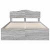 vidaXL Bedframe Grijs Sonoma 140 x 200 cm Massief grenenhout