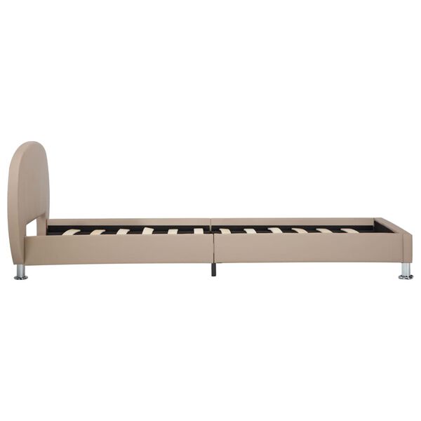 vidaXL Bedframe kunstleer cappuccino 100x200 cm