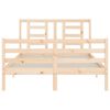 vidaXL Bedframe met hoofdbord massief hout 140x200 cm