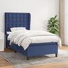 vidaXL Boxspring met matras stof blauw 80x200 cm