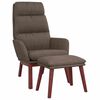 vidaXL Relaxstoel met voetenbank stof taupe
